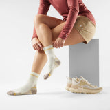 Smartwool Performance Hike Light Cushion women's merino wool hiking mid-crew sock in white — additional view