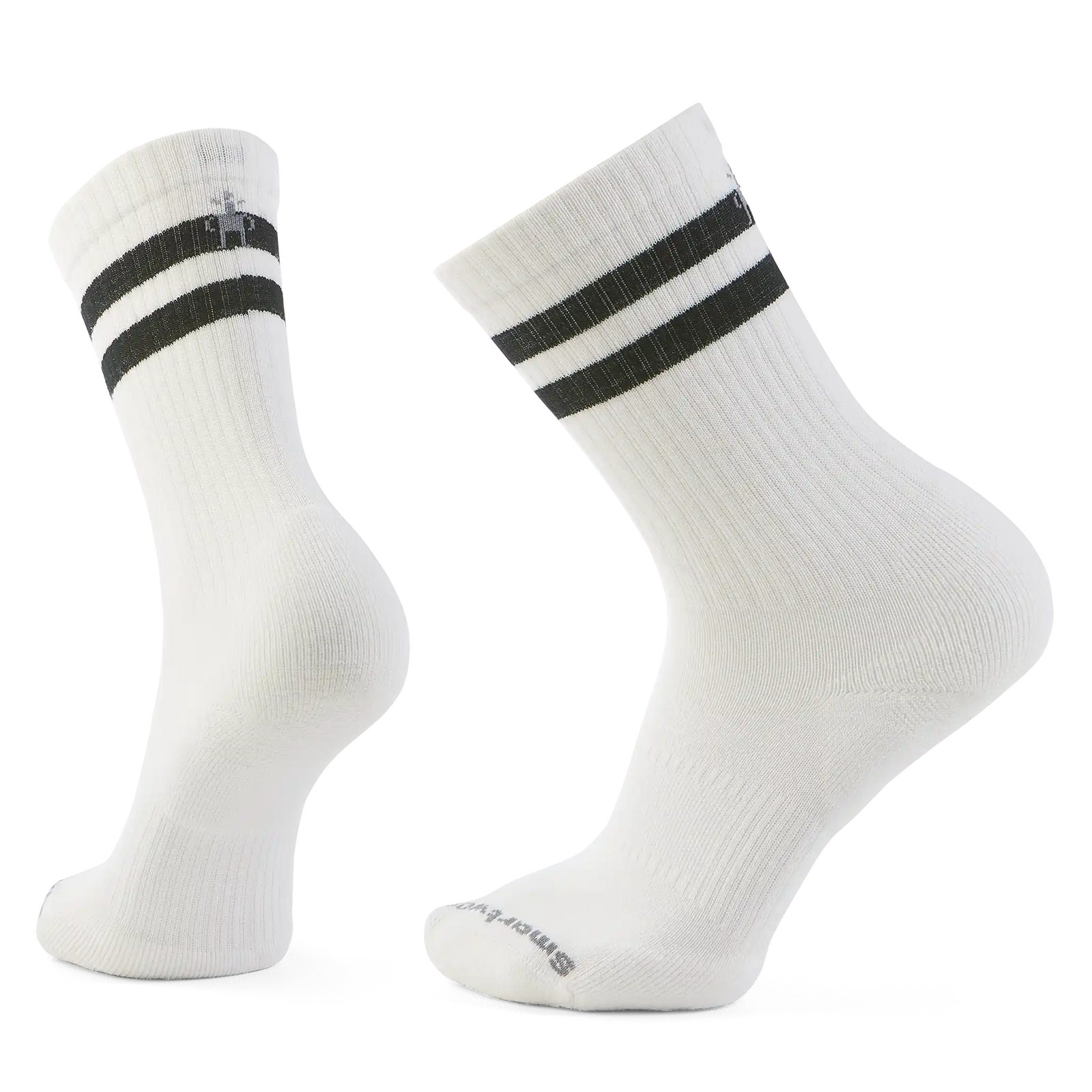 Smartwool Athletic merino wool everyday striped crew sock in white — main image