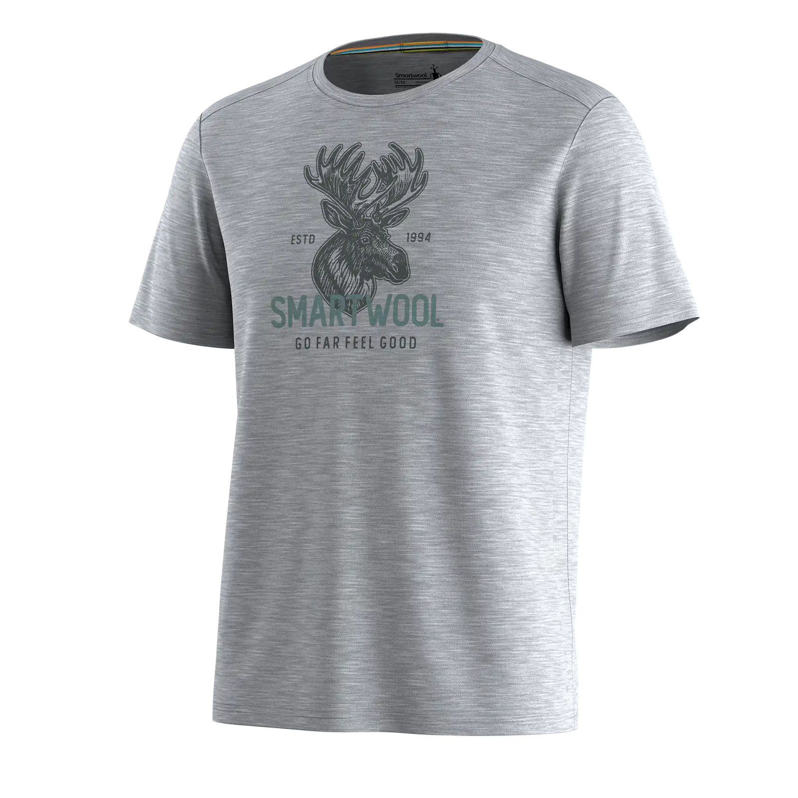 Smartwool t-shirt à manches courtes graphique Moose Mode pour homme, coloris Gris pâle chiné — vue supplémentaire