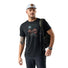 Smartwool Wander Valley men's merino wool short-sleeve graphic tee in black — main image