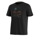 Smartwool Wander Valley men's merino wool short-sleeve graphic tee in black — additional view