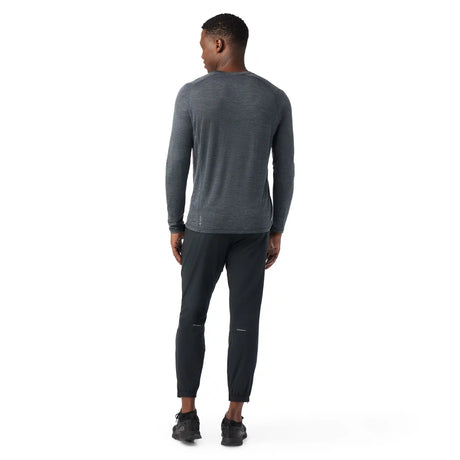 Smartwool Active Ultralite men's merino wool long-sleeve tee in graphite heather — additional view