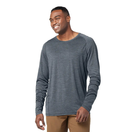 Smartwool Active Ultralite men's merino wool long-sleeve tee in graphite heather — additional view