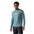 Smartwool Wander Valley men's merino wool long-sleeve graphic tee in dusty teal — main image