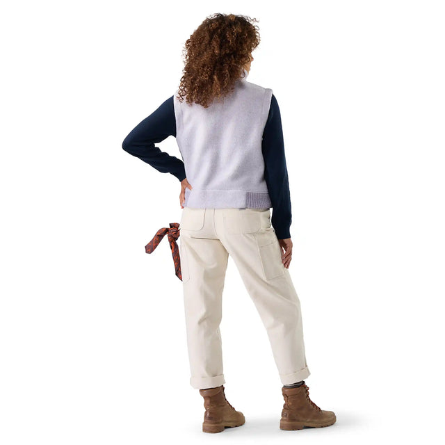 Smartwool Second Cut women's merino wool fleece vest in icy lavender — additional view