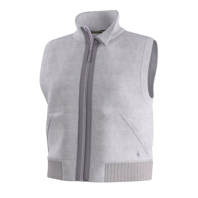 Smartwool Second Cut women's merino wool fleece vest in icy lavender — additional view