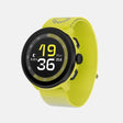 Montre GPS de course Suunto Run, coloris Lime (bracelet textile) — vue de trois-quarts