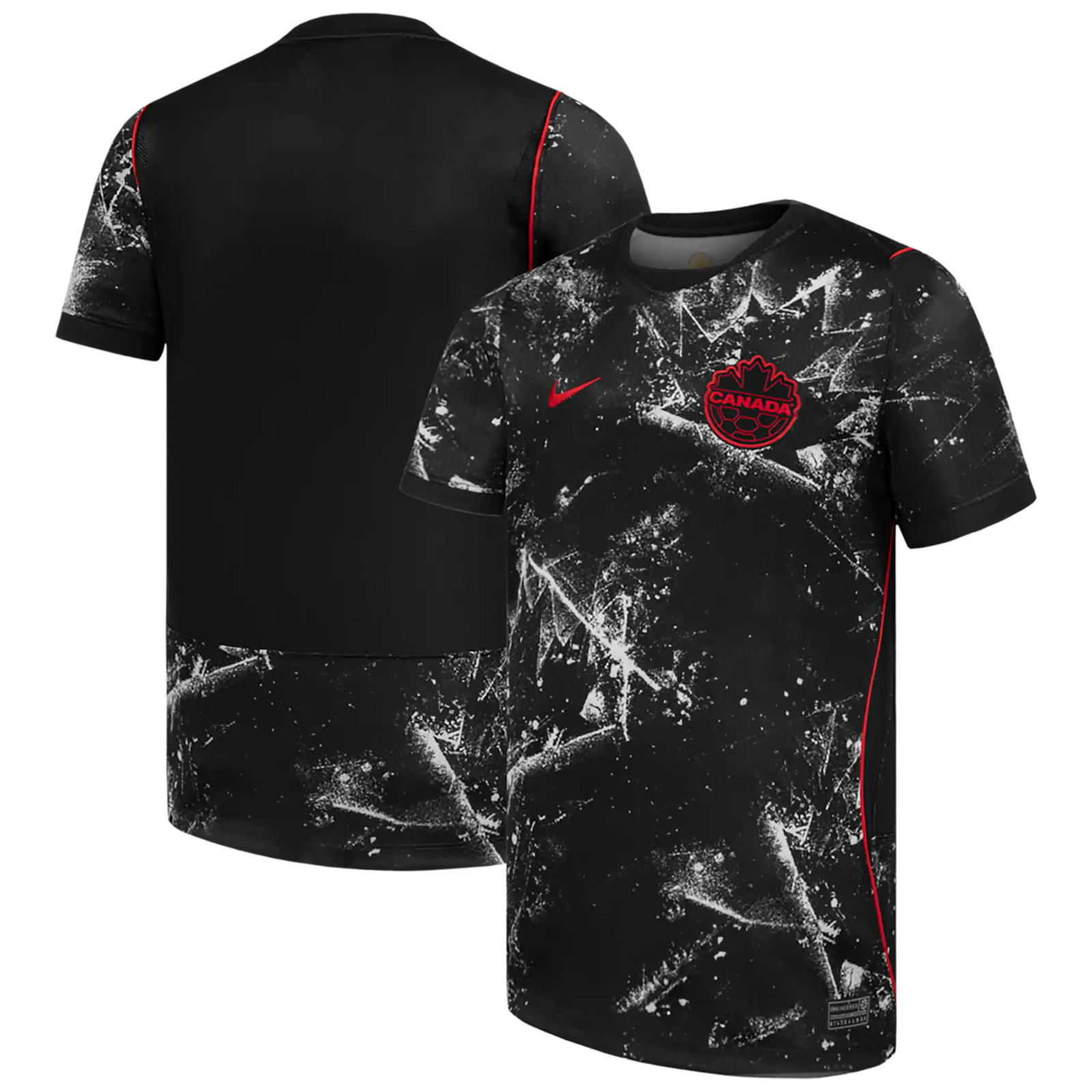 Maillot réplique Nike noir Canada Soccer 2026 extérieur Stadium pour enfants