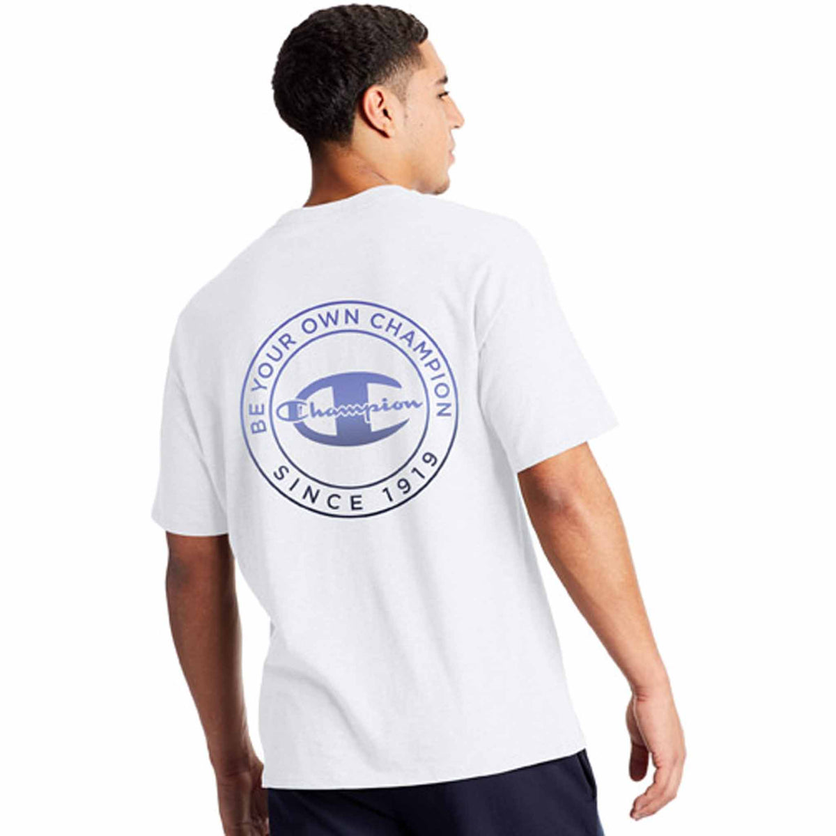 Champion Classic Graphic Tee T-shirt à manches courtes pour homme blanc vue de dos