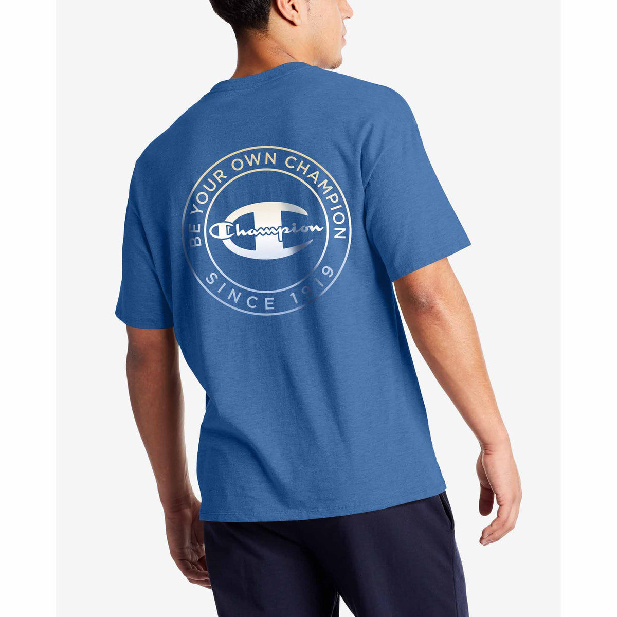 Champion Classic Graphic Tee T-shirt à manches courtes pour homme shield blue vue de dos