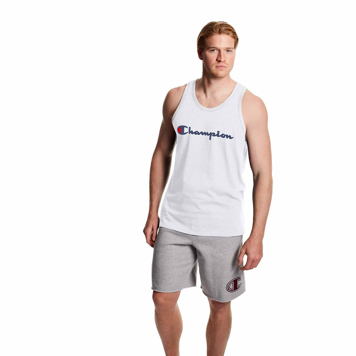 Champion Classic Graphic Tank T-shirt sport sans manches pour homme blanc