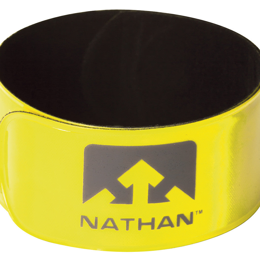 Nathan Reflex runner&#39;s reflective snap bands yellow