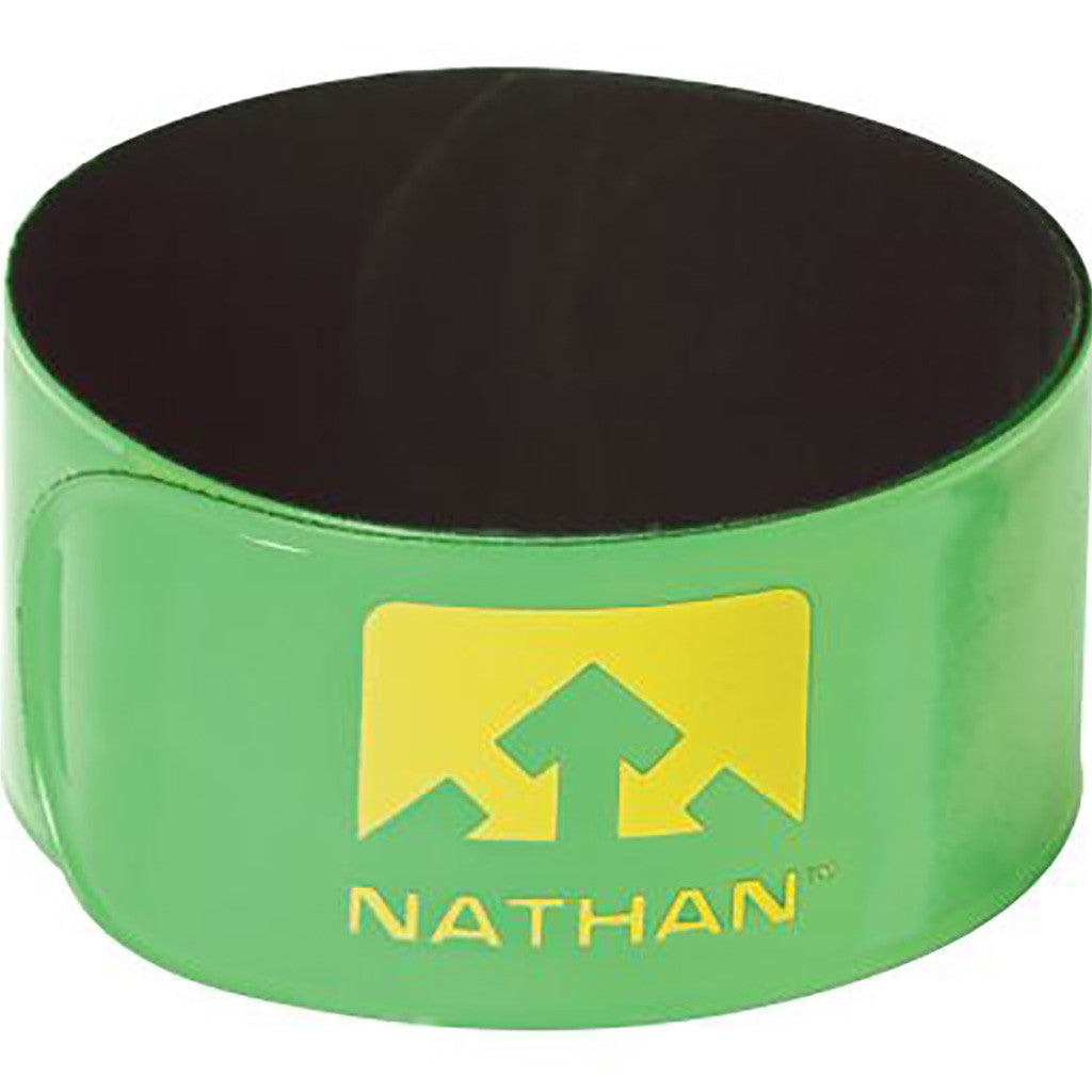 Nathan Reflex runner's reflective snap bands green