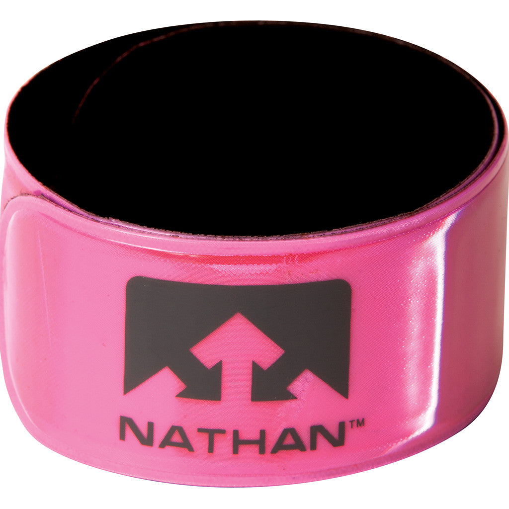 Nathan Reflex runner&#39;s reflective snap bands pink