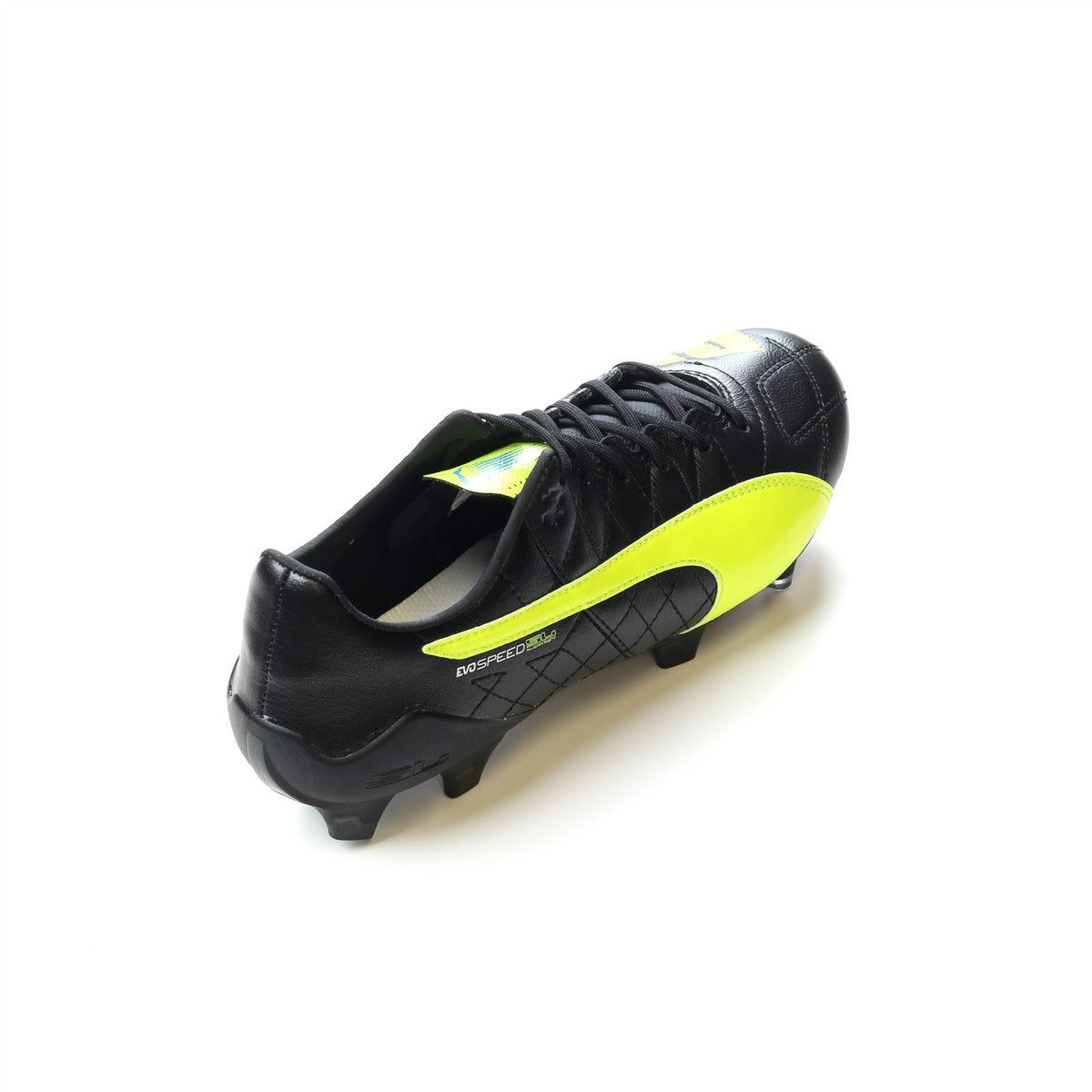 Puma evoSPEED SL LTH FG cuir soccer cleats black yellow lv3