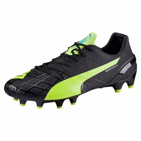 Puma evoSpeed 1.4 FG soccer cleats FG black yellow