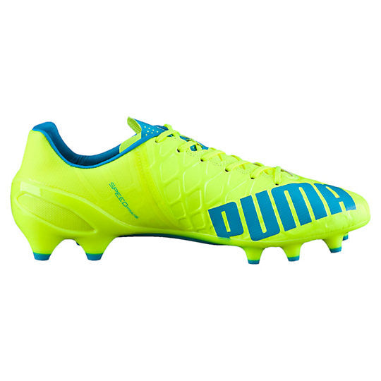 Puma evoSpeed 1.4 FG soccer cleats FG yellow blue lv
