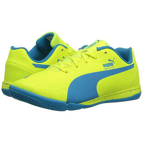 Puma evoSPEED Star IV Jr soulier de soccer interieur jaune bleu