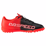 Puma evoSpeed 5.5 Tricks TT Jr turf chaussure de soccer noir blanc lv