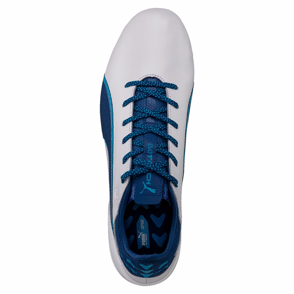 PUMA evoTOUCH 2 FG soccer cleats white blue uv