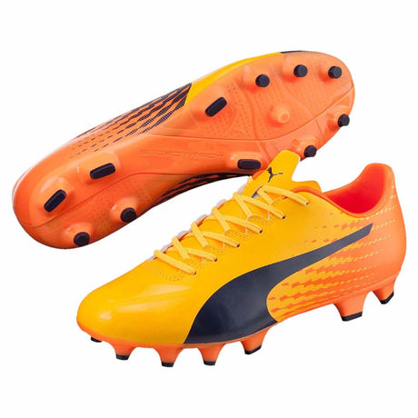 Puma evoSPEED 17.4 FG soccer cleats orange blue pv