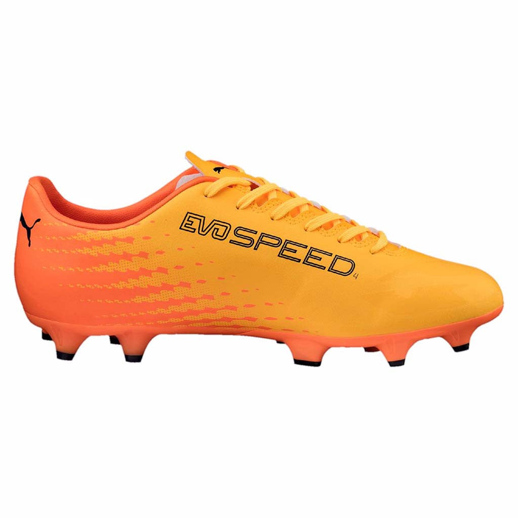 Puma evoSPEED 17.4 FG soccer cleats orange blue lv