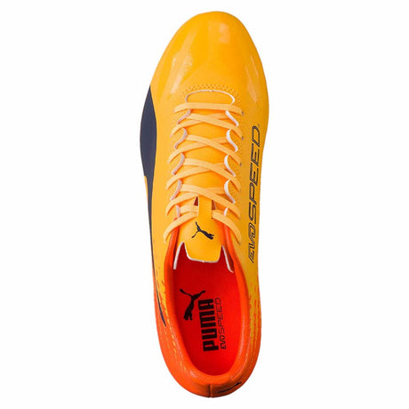 Puma evoSPEED 17.4 FG soccer cleats orange blue uv