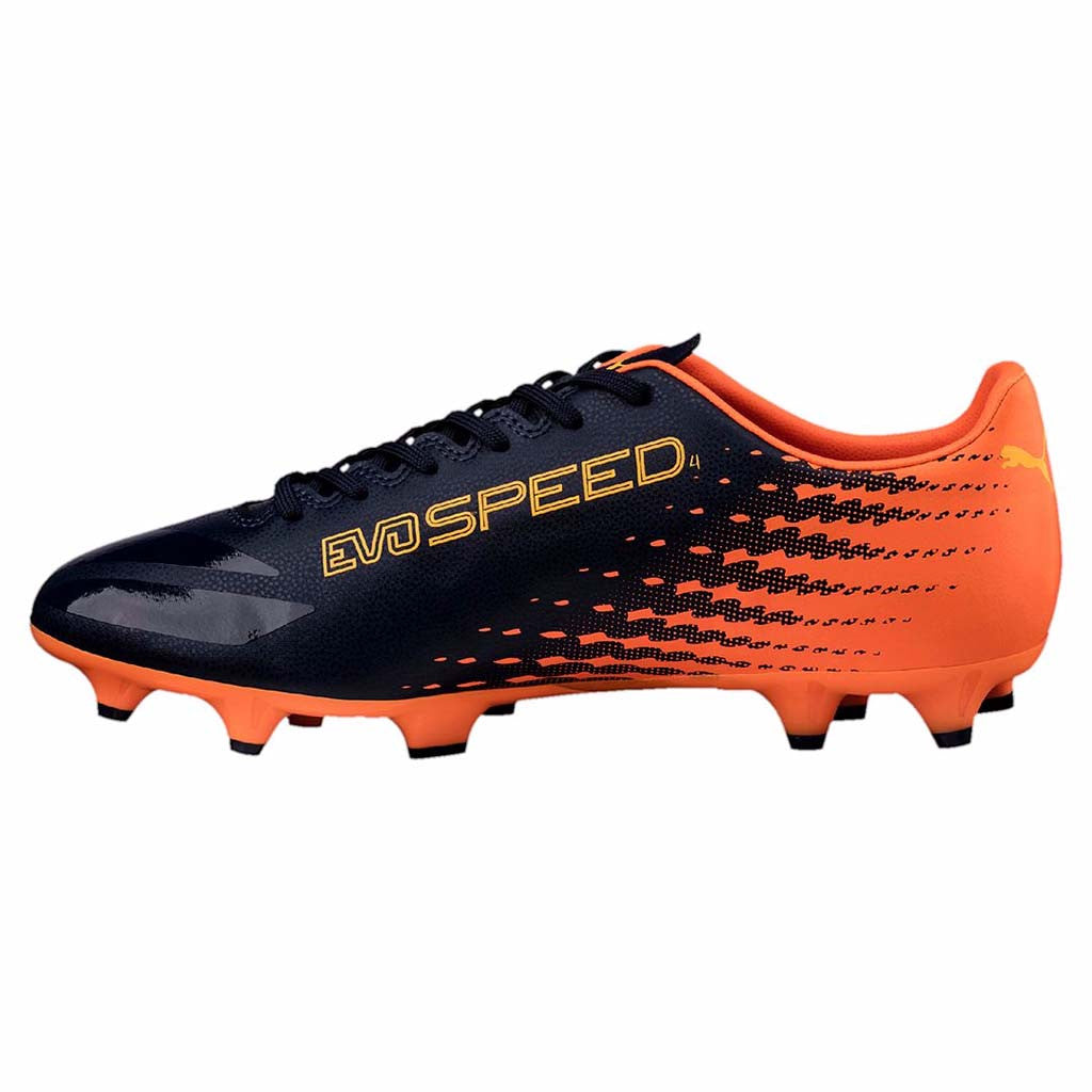 Puma evoSPEED 17.4 FG soccer cleats orange blue lv
