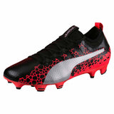 Puma evoPower Vigor 3 Graphic FG chaussure de soccer noir rouge Soccer Sport Fitness