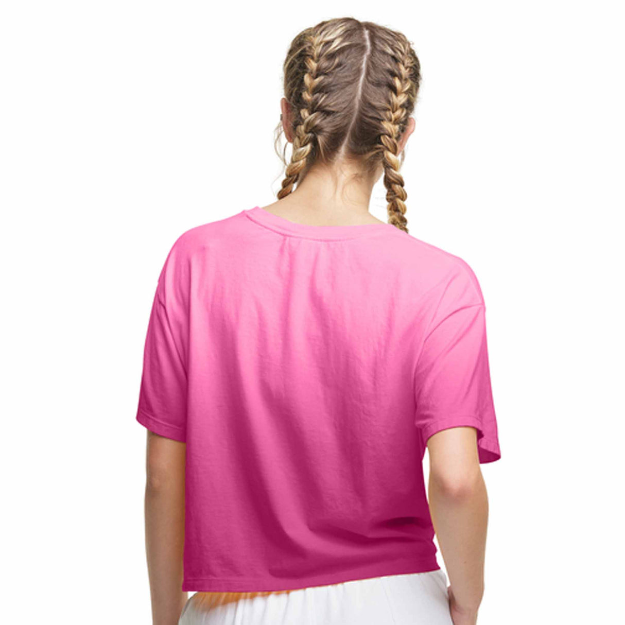 Champion Cropped Ombre Tee t-shirt pour femme Fantastic Fuchsia Ombre vue de dos