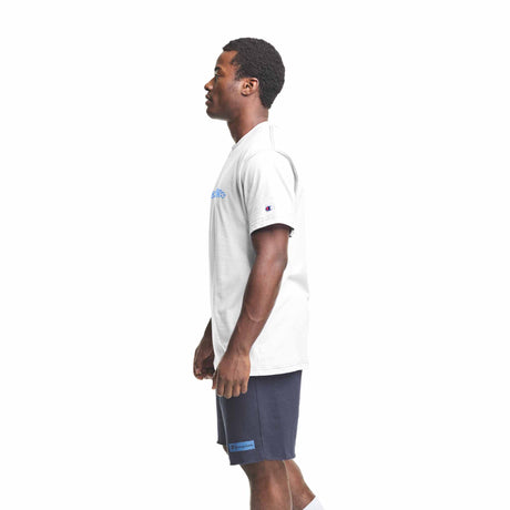 Champion Classic Graphic Contrast Stitch Tee t-shirt pour homme blanc vue de côté