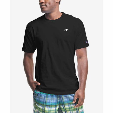 Champion Classic Contrast Stitch Tee T-shirt avec logo C pour homme noir