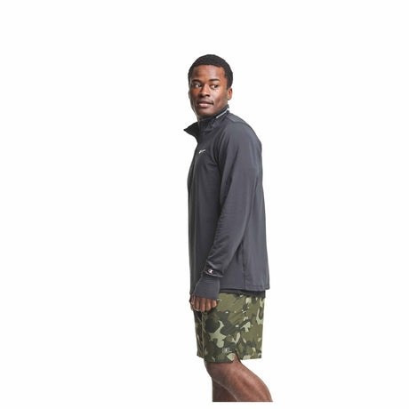 Champion City Sport 1/4 Zip script logo pour homme Noir vue de côté