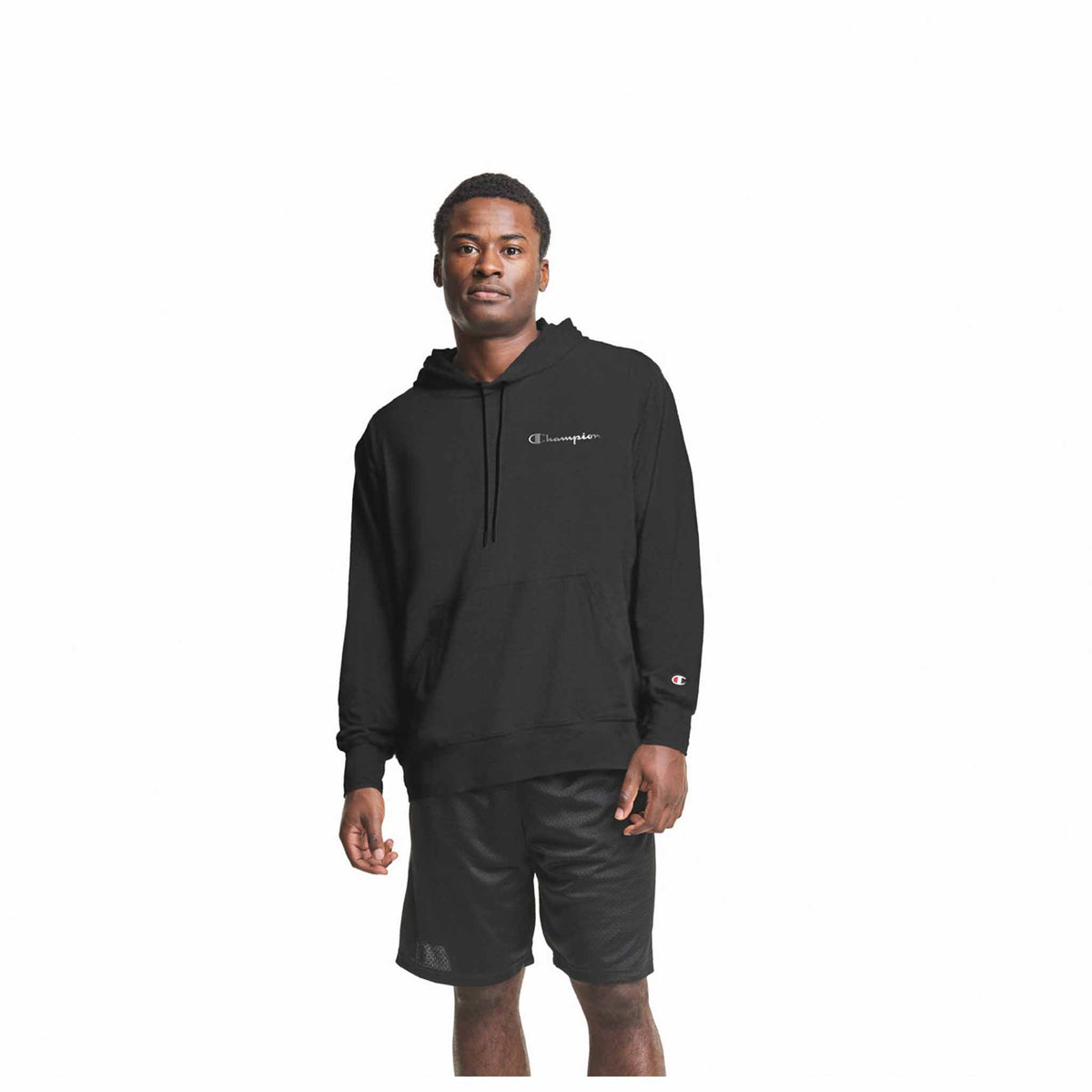 Champion City Sport Hoodie sweatshirt à capuchon avec logo pour homme noir