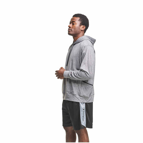 Champion City Sport Hoodie sweatshirt à capuchon avec logo pour homme gris vue de côté