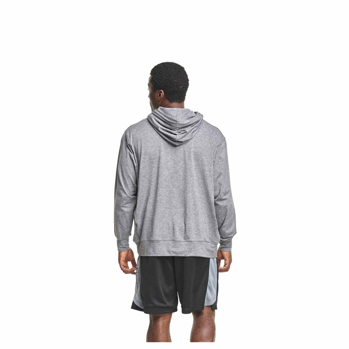 Champion City Sport Hoodie sweatshirt à capuchon avec logo pour homme gris vue de dos