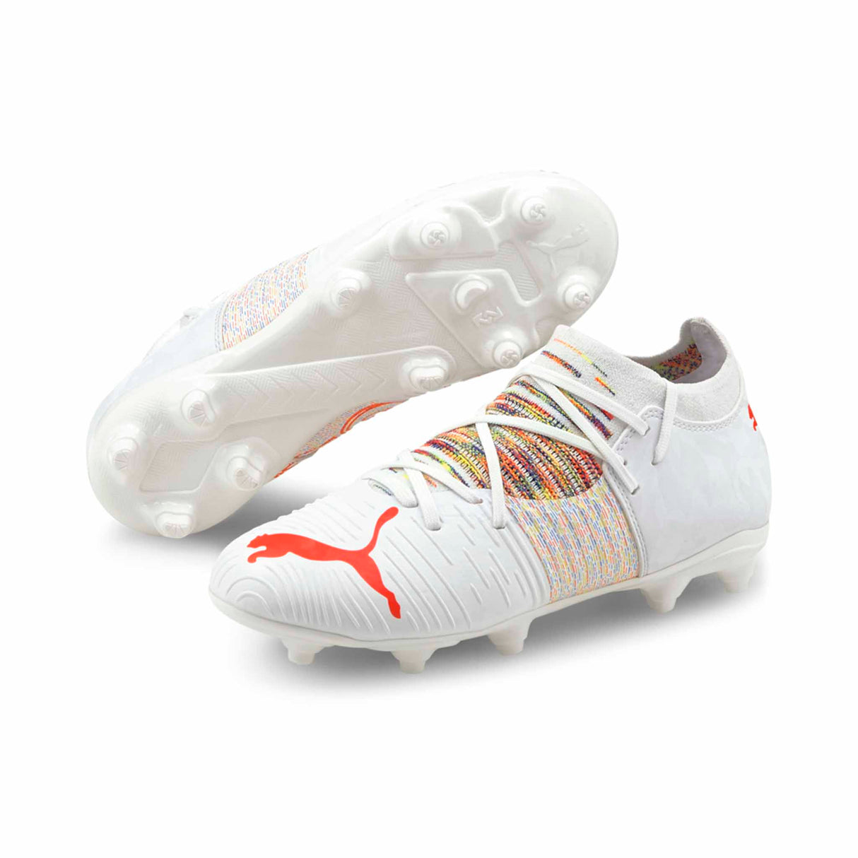 Puma Future Z 3.1 FG Chaussures de soccer a crampons junior Puma White/Red Blast paire