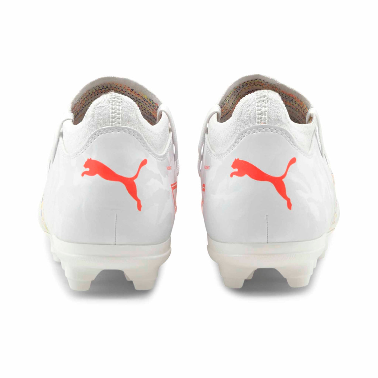 Puma Future Z 3.1 FG Chaussures de soccer a crampons junior Puma White/Red Blast vue de dos