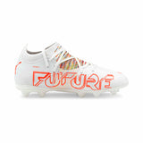Puma Future Z 3.1 FG Chaussures de soccer a crampons junior Puma White/Red Blast vue de côté
