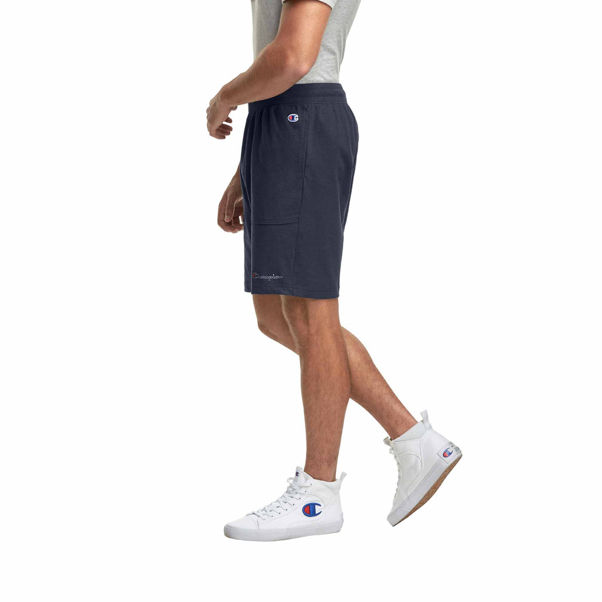 Champion 7 Inch Middleweight Short sport pour homme Bleu Marine vue de côté