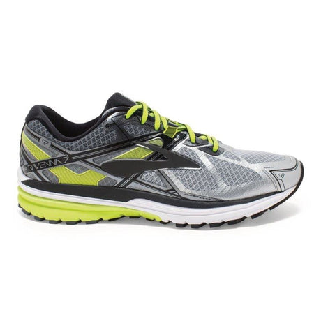 Brooks Ravenna 7 chaussure de course a pied homme argent lime