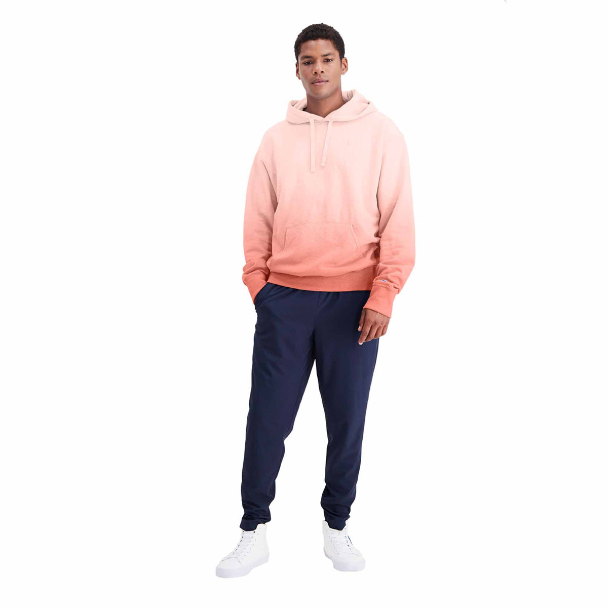 Champion Powerblend Ombre Hoodie Sweatshirt à capuchon pour homme Ombre Ginger Red