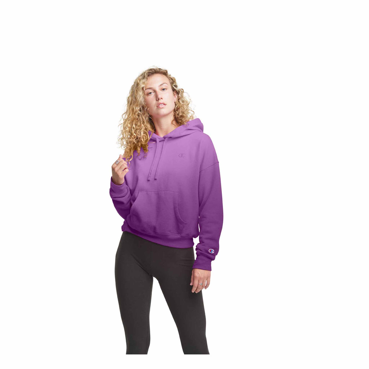 Champion Powerblend Relaxed Ombre Hoodie Chandail à capuche pour femme Genuine Purple Ombre