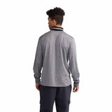 Champion City Sport 1/4 Zip script logo pour homme gris vue de dos