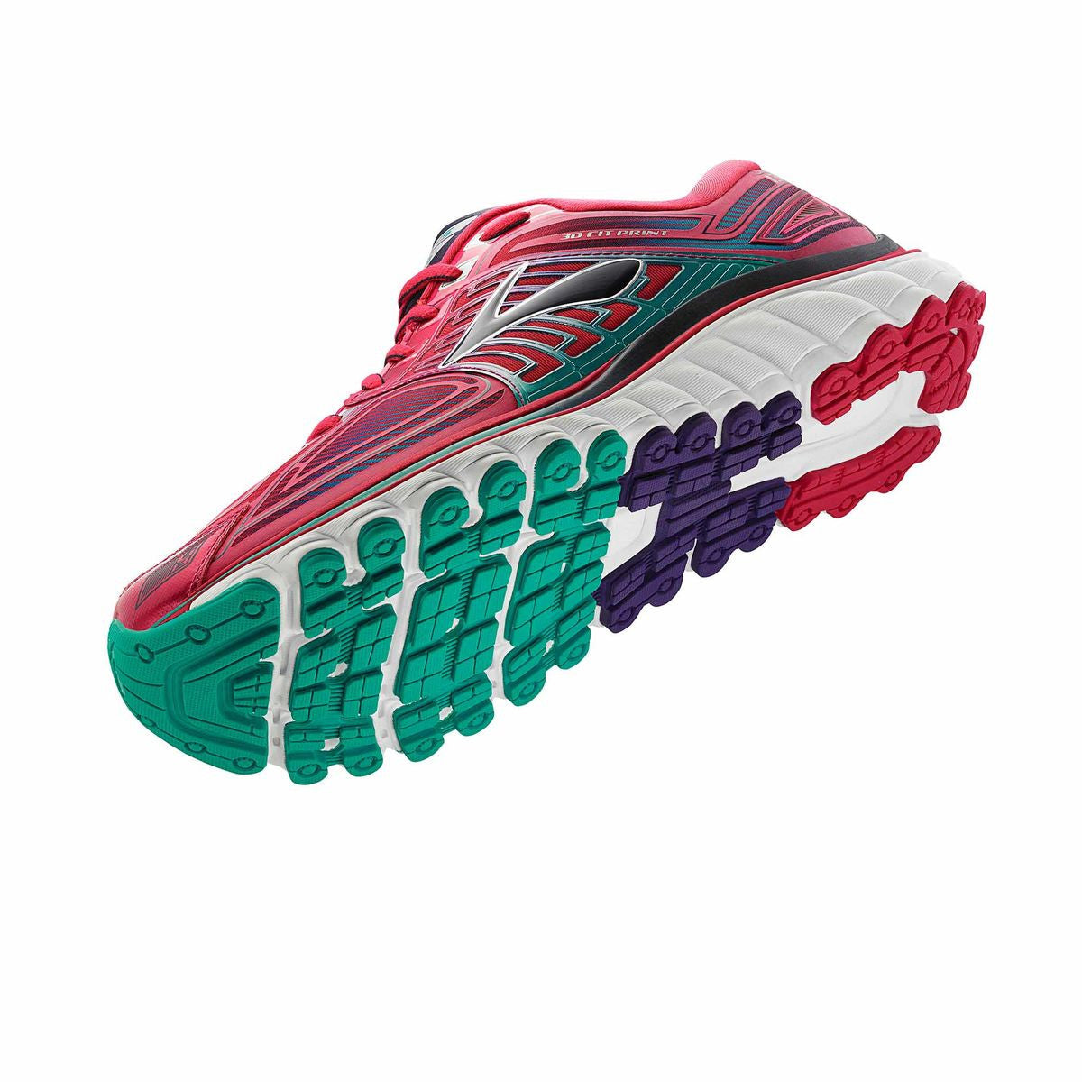 Brooks Glycerin 13 chaussure de course a pied femme fuchsia bleu semelle 1