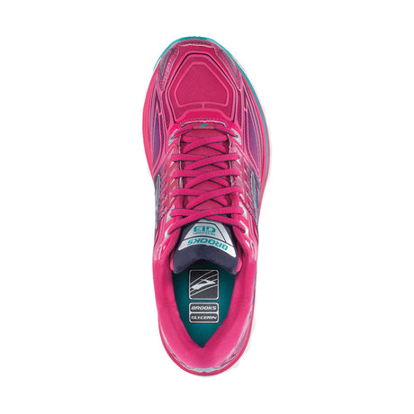 Brooks Glycerin 13 chaussure de course a pied femme fuchsia bleu uv