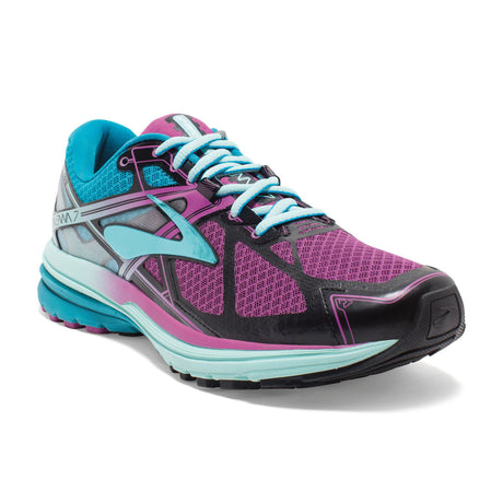 Brooks Ravenna 7 chaussure de course a pied femme fuchsia bleu lv2