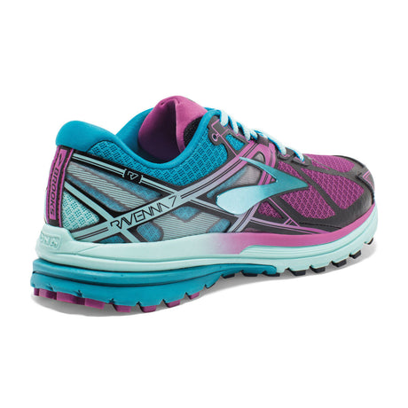 Brooks Ravenna 7 chaussure de course a pied femme fuchsia bleu lv3