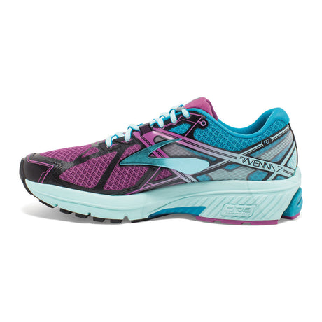 Brooks Ravenna 7 chaussure de course a pied femme fuchsia bleu lv4
