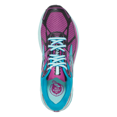 Brooks Ravenna 7 chaussure de course a pied femme fuchsia bleu uv